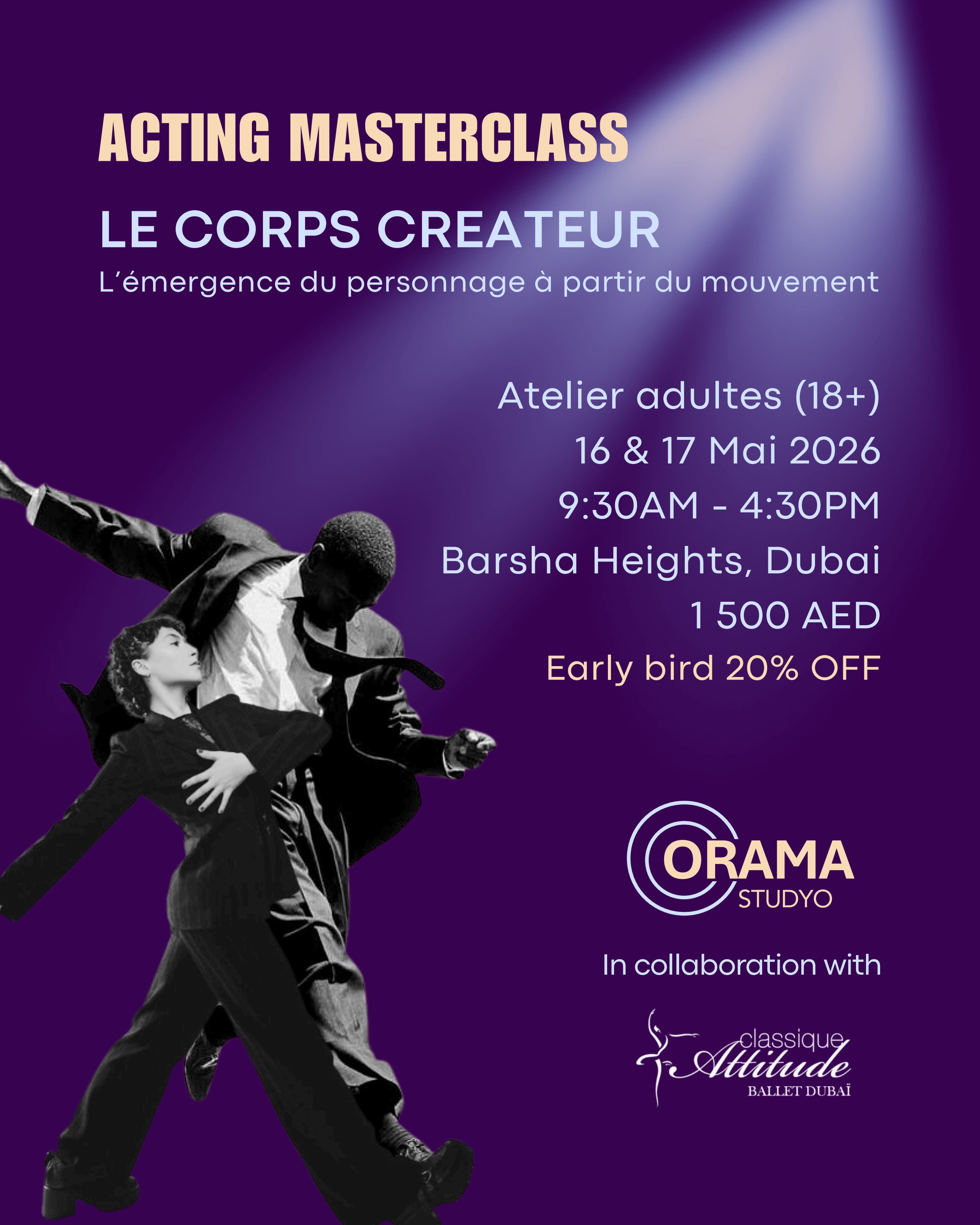 Acting Masterclass Le Corps Créateur poster
